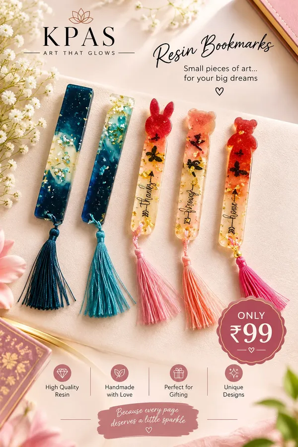 Handmade_Resin_Floral_Bookmarks_With_Tassels