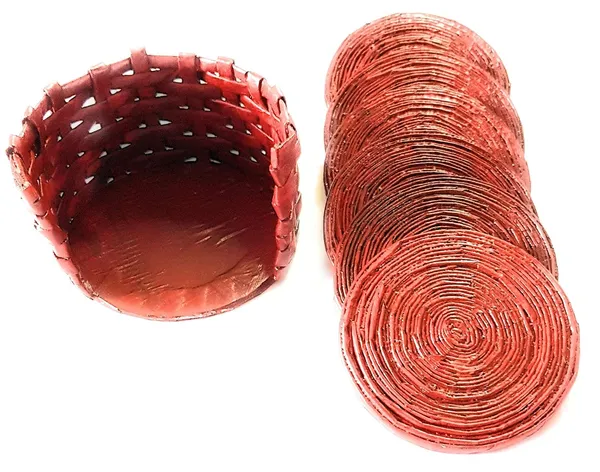 Sonas_Creation_Paperus_Customizable_Brown_Set_of_6,_Round_Coasters,_with_Holder_4_Inch_Diameter,_Eco-Friendly,_Handmade_of_Paper_Ropes_for_Protecting_Furniture_from_Hot_&_Cold