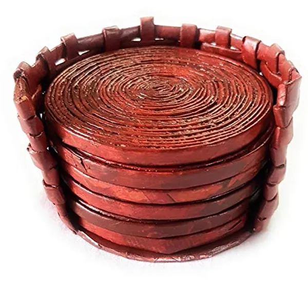 Sonas_Creation_Paperus,_Light_Brown,_Set_of_6_Round_Coasters,_Coasters_for_Dining_Table,_Glass_&_Cups,_4_Inch_Diameter,_Eco_Friendly,_Handmade,_of_Paper_Ropes