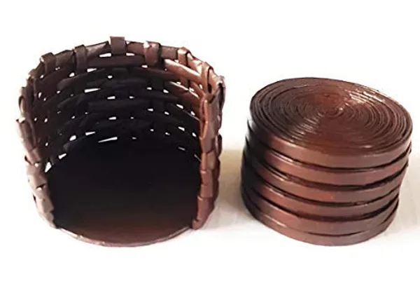 Sonas_Creation_Paperus_Customizable_Dark_Brown_Set_of_6_Round_Coasters_With_Holder_4_Inch_Diameter_Eco-Friendly_Sustainable_Handmade_Handcrafted_of_Paper_Ropes_For_Protecting_Furniture_from_Hot_&_Cold