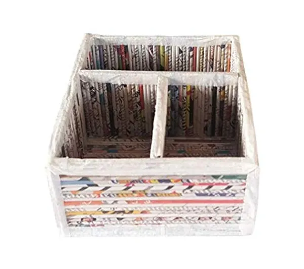 Sonas_Creation_Paperus,_Small,_Multipurpose_Organizer,_for_Stationary,_Bedside_Table_or_Study_Table_or_Office_Table,_Handmade_of_Paper_Ropes_Length_8_Inch,_Width_6_Inch_&_Depth_or_Height_3_Inch