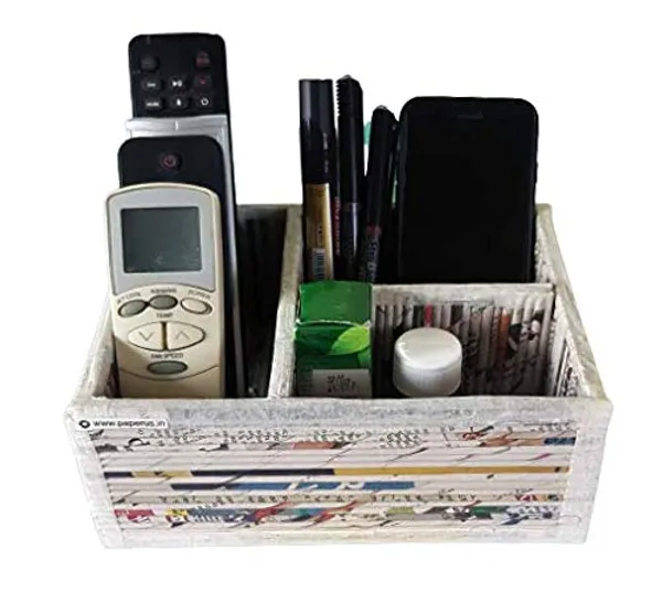 Sonas_Creation_Paperus,_Small,_Multipurpose_Organizer,_for_Stationary,_Bedside_Table_or_Study_Table_or_Office_Table,_Handmade_of_Paper_Ropes_Length_8_Inch,_Width_6_Inch_&_Depth_or_Height_3_Inch