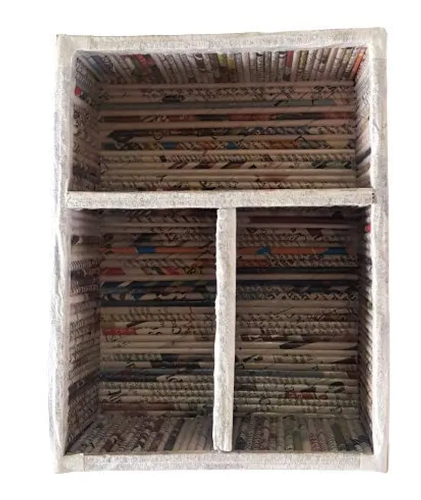 Sonas_Creation_Paperus,_Small,_Multipurpose_Organizer,_for_Stationary,_Bedside_Table_or_Study_Table_or_Office_Table,_Handmade_of_Paper_Ropes_Length_8_Inch,_Width_6_Inch_&_Depth_or_Height_3_Inch