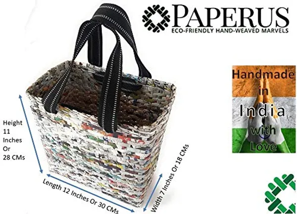 Paperus_Sonas_Creation,_Large_Lunch_Bag_for_Office,_Tiffin_Basket,_Picnic_Basket,_Natural,_Eco-Friendly,_Handmade,_of_Paper_Ropes,_7-inch_Wide_at_Base,_12_Inch_Length_&_11_Inch_Height