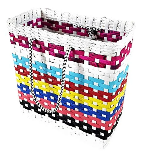 Sonas_Creation_PAPERUS_Unisex_Customizable_Small_Multicolor_White_Base_Carry_Bag_Shopping_Bag_Handbag_for_Lunchbox_Tiffin_Water_Bottles_Eco-Friendly_Handmade_of_Paper_Ropes_Size_in_Inches_H11XL10XB5