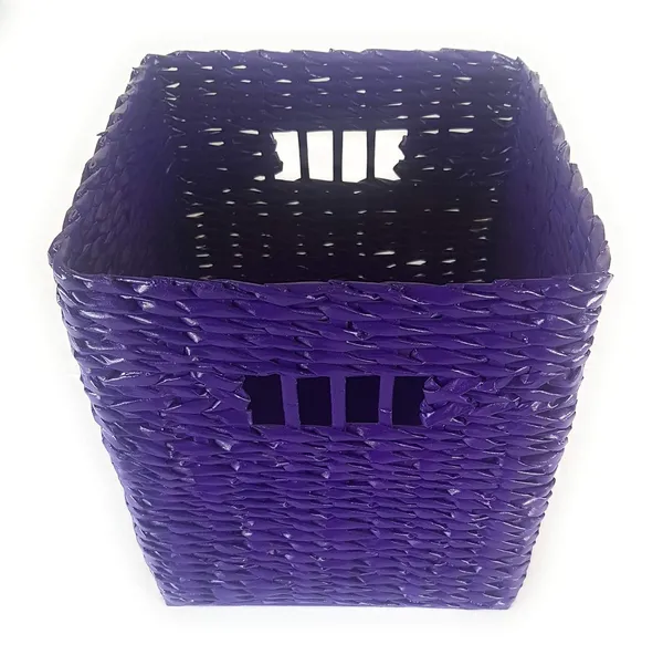 Sonas_Creation_PAPERUS_New_Multipurpose_Storage_Basket/Organizer_for,_Water_Bottles,_Toys,_Linen,_Small_Bed-Sheets,_Newspapers_or_Magazines_(Size:_Medium,_9"X9"X10")_Colour:_Mauve
