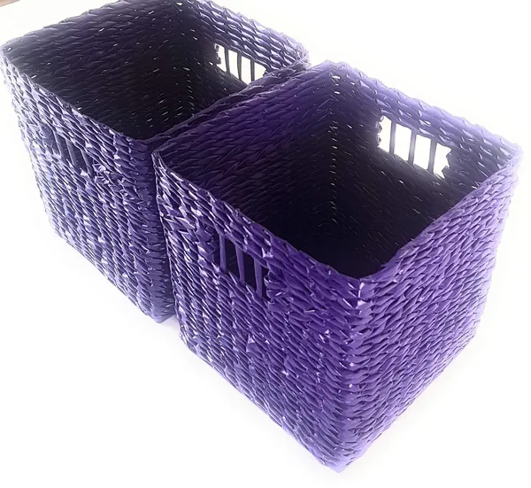 Sonas_Creation_PAPERUS_Set_of_Two_New_Multipurpose_Storage_Basket/Organizer_for,_Water_Bottles,_Toys,_Linen,_Small_Bed-Sheets,_Newspapers_or_Magazines_(Size:_Medium,_9"X9"X10")_Colour:_Mauve
