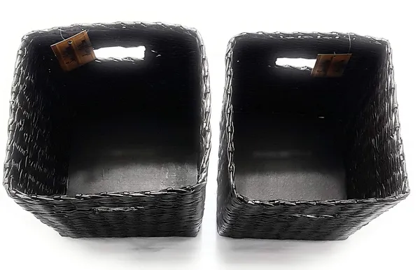 Sonas_Creation_PAPERUS_Set_of_Two_New_Multipurpose_Storage_Basket/Organizer_for,_Water_Bottles,_Toys,_Linen,_Small_Bed-Sheets,_Newspapers_or_Magazines_(Size:_Medium,_9"X9"X10")_Color:_Brown