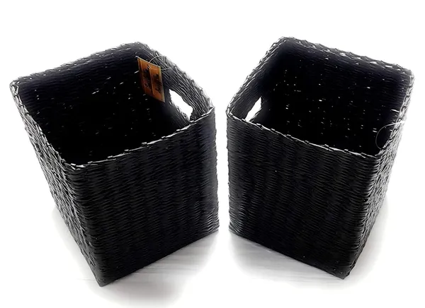 Sonas_Creation_PAPERUS_Set_of_Two_New_Multipurpose_Storage_Basket/Organizer_for,_Water_Bottles,_Toys,_Linen,_Small_Bed-Sheets,_Newspapers_or_Magazines_(Size:_Medium,_9"X9"X10")_Color:_Brown