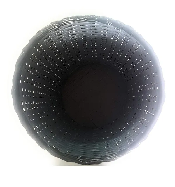 Sonas_Creation_PAPERUS_Laundry_Basket,_(Grey_&_Black)_25_Liters,_13_Inches_Tall_(Eco_Friendly,_Handmade_of_Paper_Ropes)