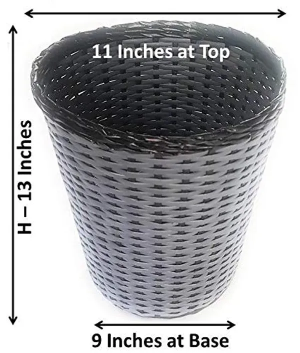Sonas_Creation_PAPERUS_Laundry_Basket,_(Grey_&_Black)_25_Liters,_13_Inches_Tall_(Eco_Friendly,_Handmade_of_Paper_Ropes)