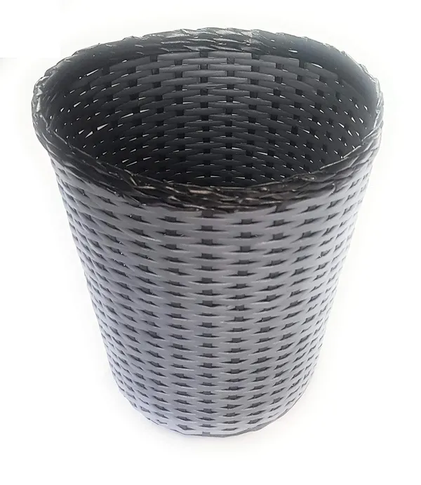 Sonas_Creation_PAPERUS_Laundry_Basket,_(Grey_&_Black)_25_Liters,_13_Inches_Tall_(Eco_Friendly,_Handmade_of_Paper_Ropes)