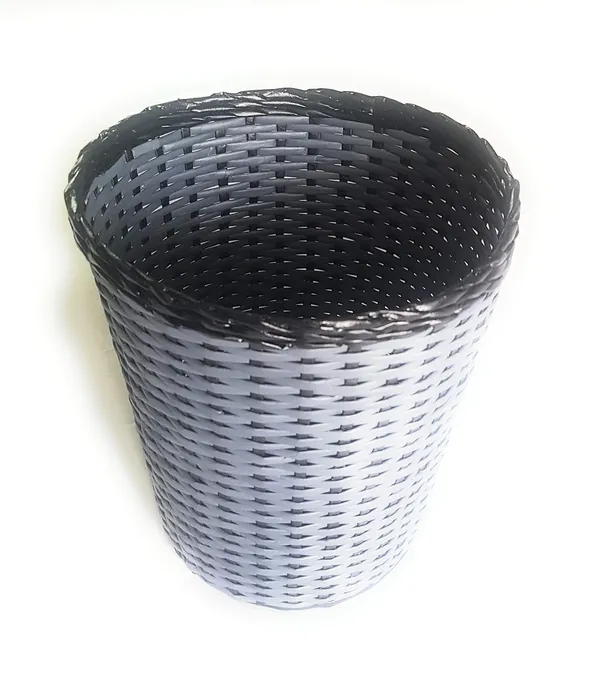 Sonas_Creation_PAPERUS_Laundry_Basket,_(Grey_&_Black)_25_Liters,_13_Inches_Tall_(Eco_Friendly,_Handmade_of_Paper_Ropes)