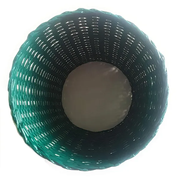 Sonas_Creation_Paperus_Small,_Laundry_Basket,_Laundry_Hamper,_Toys_Storage_Basket,_Dark_Green_with_White)_25_Liters,_13_Inches_Tall,_Eco_Friendly,_Handmade,_of_Paper_Ropes