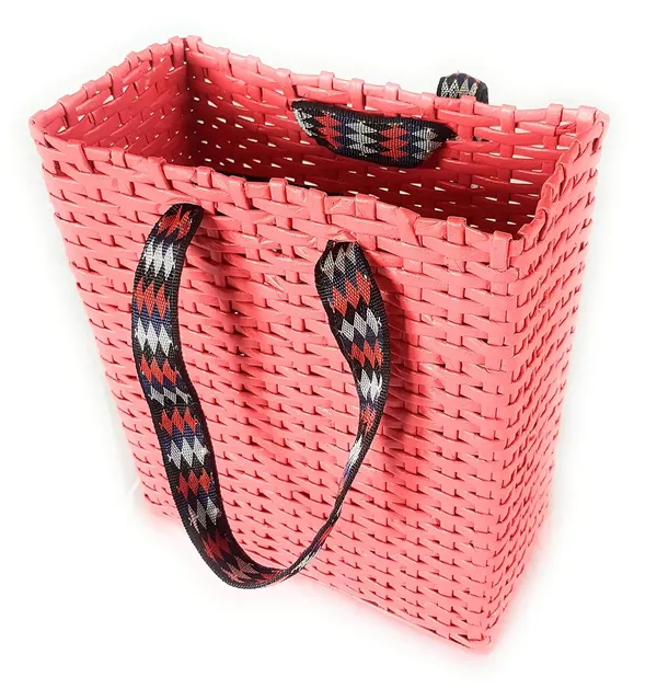 Sonas_Creation_PAPERUS_Unisex_Customizable_Peach_Carry_Bag_Shopping_Bag_Handbag_for_Carrying_Lunchbox_Tiffin_Water_Bottles_Eco-Friendly_Handmade_of_Paper_Ropes_Size_in_Inches_H_11_X_10_L_&_5_wide_base