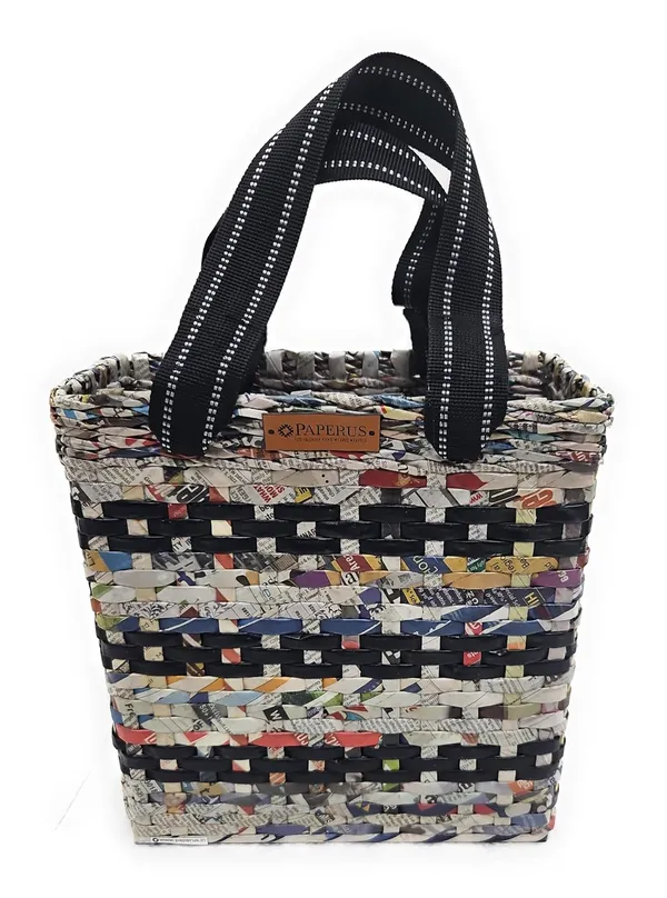 Sonas_Creation_Paperus,_Unisex_Natural_Black_Stripes,_SMALL,_Carry_Bag,_Shopping_Bag,_Hand_Bag_for_Lunchbox,_Tiffin,_Water_Bottles_Eco-Friendly_Handmade_of_Paper_Ropes_Size_in_Inches_H_11_X_L_10_X_B_5