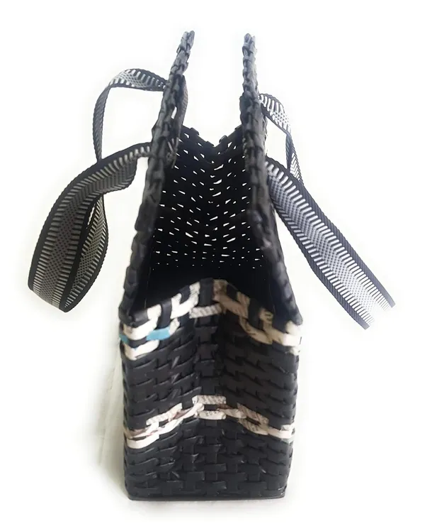 Sonas_Creation_PAPERUS_Unisex_Customizable_Black_With_Natural_Stripes_Carry_Shopping_Hand_Bag_for_Lunchbox_Tiffin_Water_Bottles_Eco-Friendly_Handmade_of_Paper_Ropes_Size_in_Inches_H_11_X_L_10_X_B_5