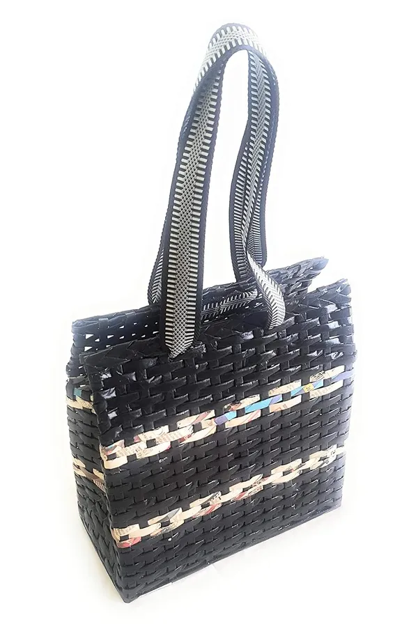 Sonas_Creation_PAPERUS_Unisex_Customizable_Black_With_Natural_Stripes_Carry_Shopping_Hand_Bag_for_Lunchbox_Tiffin_Water_Bottles_Eco-Friendly_Handmade_of_Paper_Ropes_Size_in_Inches_H_11_X_L_10_X_B_5