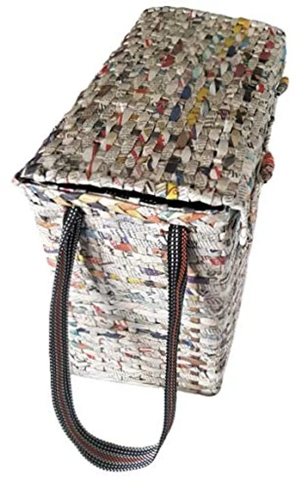 Paperus_Sonas_Creation,_Natural,_Large,_Lunch_Bag_with_a_Cover,_Tiffin_Basket_with_a_Lid,_Picnic_Basket,_Eco-Friendly,_Handmade,_of_Paper_Ropes_Size_in_Inches,_Height_11,_Length_14,_7_Wide_Base