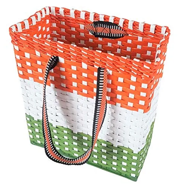 Sonas_Creation_PAPERUS_Independence_Day_Special_Customizable_Tri-Color_Handbag_Shopping_Carry_Bag_for_Carrying_Lunch_Box_Water_Bottle_Eco-Friendly_Handmade_of_Paper_Ropes_Size_in_Inches_H_11X_L10X_B5