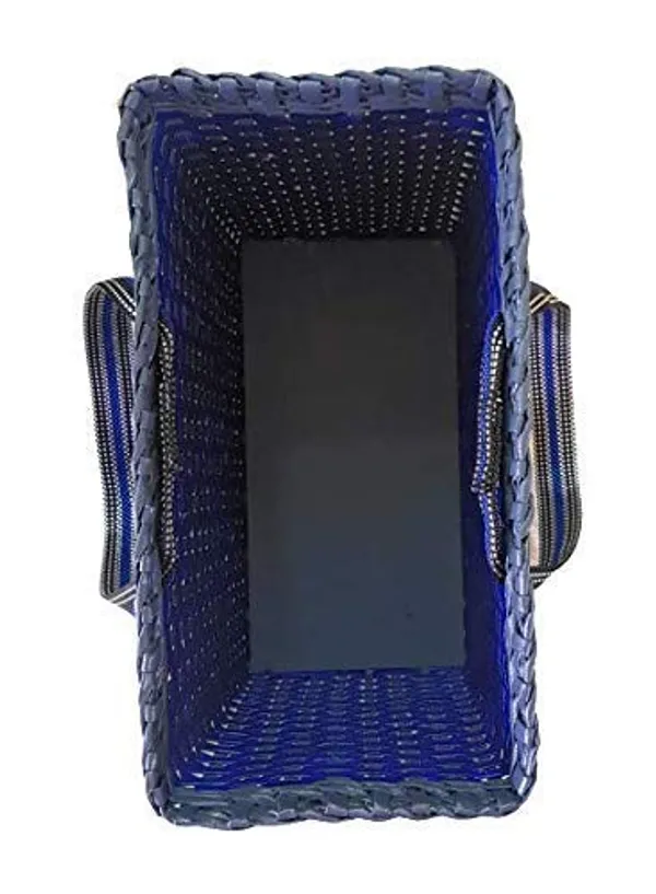Paperus_Sonas_Creation,_Unisex,_Blue_&_Grey,_Large_Lunch_Bag_for_Office,_Tiffin_Basket,_Picnic_Basket,_Shopping_Bag,_Handbag,_Eco-Friendly,_Handmade_of_Paper_Ropes_Size_in_Inches_Ht.11_X_Lth14_X_B7