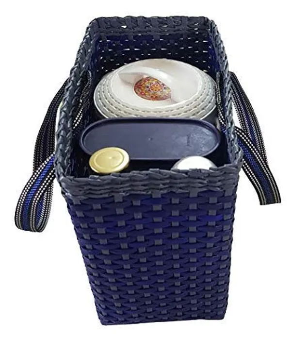 Paperus_Sonas_Creation,_Unisex,_Blue_&_Grey,_Large_Lunch_Bag_for_Office,_Tiffin_Basket,_Picnic_Basket,_Shopping_Bag,_Handbag,_Eco-Friendly,_Handmade_of_Paper_Ropes_Size_in_Inches_Ht.11_X_Lth14_X_B7