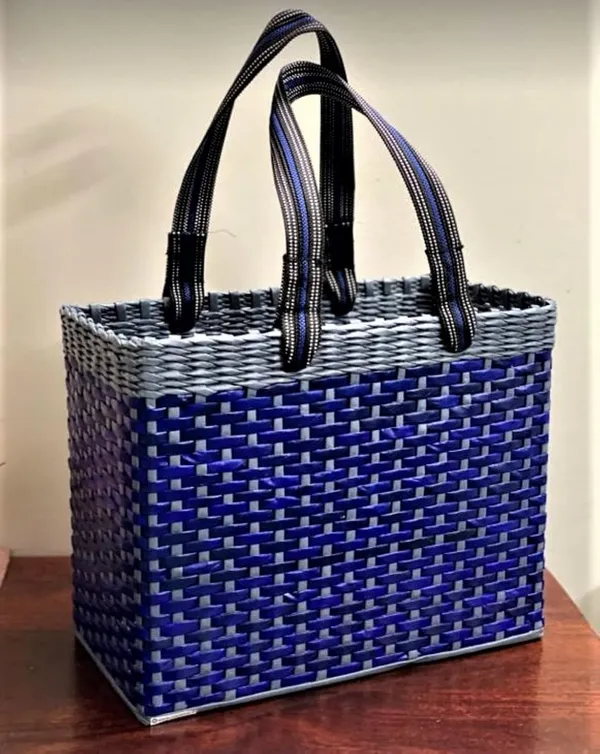 Paperus_Sonas_Creation,_Unisex,_Blue_&_Grey,_Large_Lunch_Bag_for_Office,_Tiffin_Basket,_Picnic_Basket,_Shopping_Bag,_Handbag,_Eco-Friendly,_Handmade_of_Paper_Ropes_Size_in_Inches_Ht.11_X_Lth14_X_B7