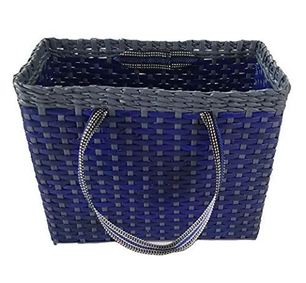 Paperus_Sonas_Creation,_Unisex,_Blue_&_Grey,_Large_Lunch_Bag_for_Office,_Tiffin_Basket,_Picnic_Basket,_Shopping_Bag,_Handbag,_Eco-Friendly,_Handmade_of_Paper_Ropes_Size_in_Inches_Ht.11_X_Lth14_X_B7