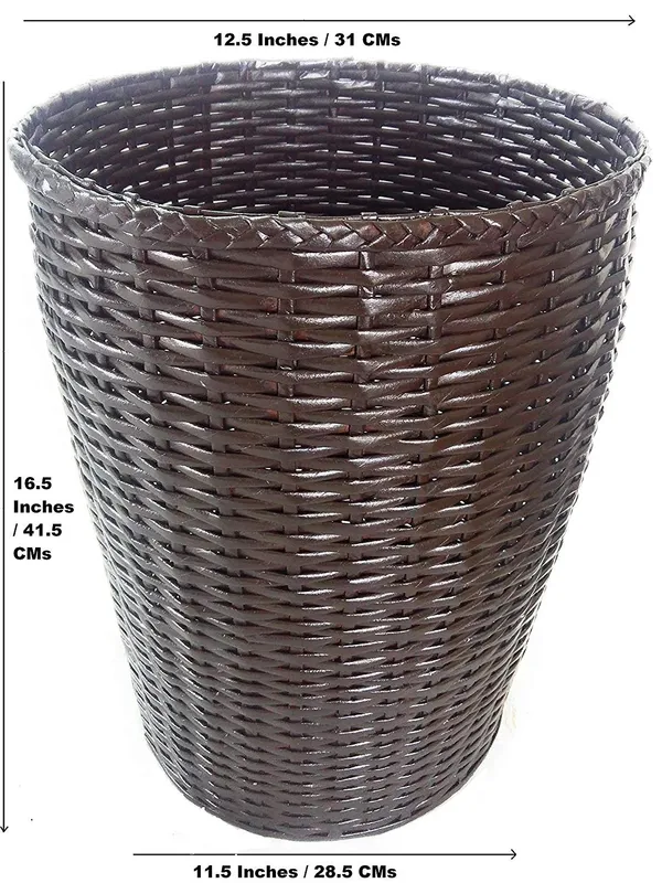 Sonas_Creation_Paperus_Large_Laundry_Basket,_Hamper,_Toys_Storage_Basket,_(Dark_Brown)_35_Liters,_17_Inches_Tall_(Eco_Friendly,_Handmade,_Weaved_Out_of_Paper_Ropes)