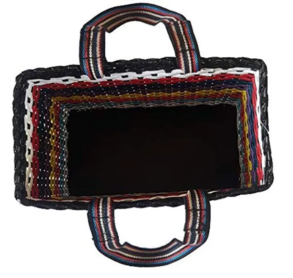 Sonas_Creation_Paperus,_Large,_Multicolor,_Lunch_Bag,_Picnic_Basket,_Carry_Bag,_Tiffin_Basket_for_Office,_Eco-Friendly,_Handmade,_of_Paper_Ropes_11_in_Tall_14_in_Length_7_in_Wide_Base