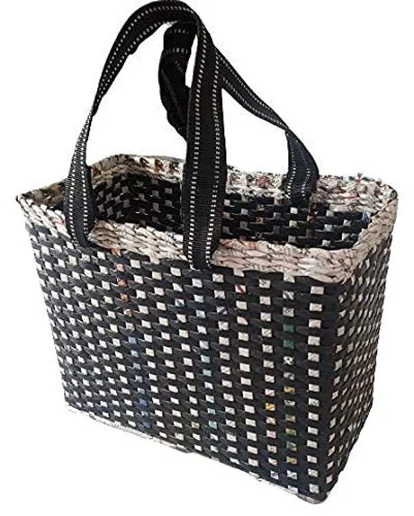 Sonas_Creation_Paperus,_Large,_Lunch_Bag,_Picnic_Basket,_Carry_Bag,_Tiffin_Basket_for_Office,_Eco-Friendly,_Handmade,_of_Paper_Ropes_11_in_Tall_14_in_Length_7_in_Wide_Base_(Black)