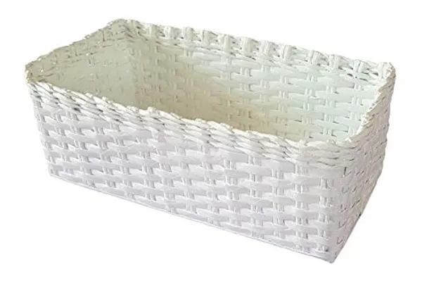 Sonas_Creation_Paperus,_White,_Premium_Storage_Basket_for_Cosmetics_&_Accessories,_Organizer_for_Washrooms,_Kitchens,_Wardrobes,_5.5_H_X_7_W_X_14_L_in_Inches_Eco-friendly,_Handmade,_of_Paper_Ropes