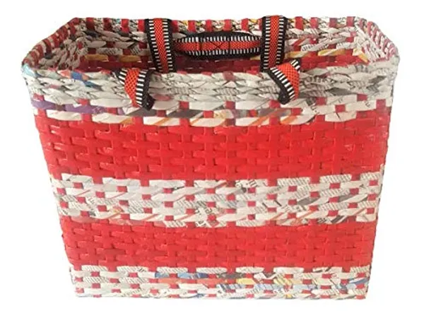 Sonas_Creation_Paperus,_Large,_Red,_Picnic_Basket,_Lunch_Bag_for_Office,_Shopping_Bag,_Big_Tiffin_Basket,_Carry_Bag,_Eco-Friendly,_Handmade,_of_Paper_Ropes_11_in_Tall_14_in_Length_7_in_Wide_Base