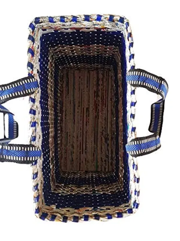 Sonas_Creation_Paperus,_Large,_Blue,_Picnic_Basket,_Lunch_Bag_for_Office,_Shopping_Bag,_Big_Tiffin_Basket,_Carry_Bag,_Eco-Friendly,_Handmade,_of_Paper_Ropes_11_in_Tall_14_in_Length_7_in_Wide_Base