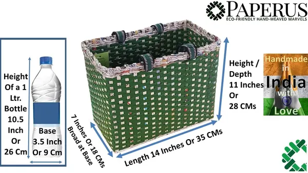 Sonas_Creation_Paperus,_Large,_Green,_Picnic_Basket,_Lunch_Bag_for_Office,_Shopping_Bag,_Big_Tiffin_Basket,_Carry_Bag,_Eco-Friendly,_Handmade,_of_Paper_Ropes_11_in_Tall_14_in_Length_7_in_Wide_Base