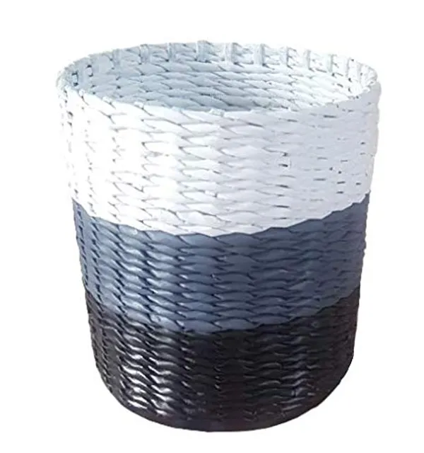Sonas_Creation_Paperus_Standard_Size_11_inch_Tall,_Multi-purpose_Storage_&_Organizer_Basket,Waste_Basket,_Dustbin,_Indoor_Planter._Trash_Can,_Eco-friendly,_Handmade_of_Paper_Ropes