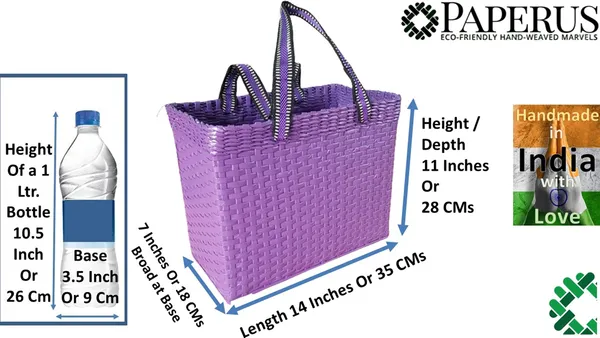 Paperus_Mauve_Lunch_Bag,_Picnic_Basket,_Eco-Friendly,_Handmade