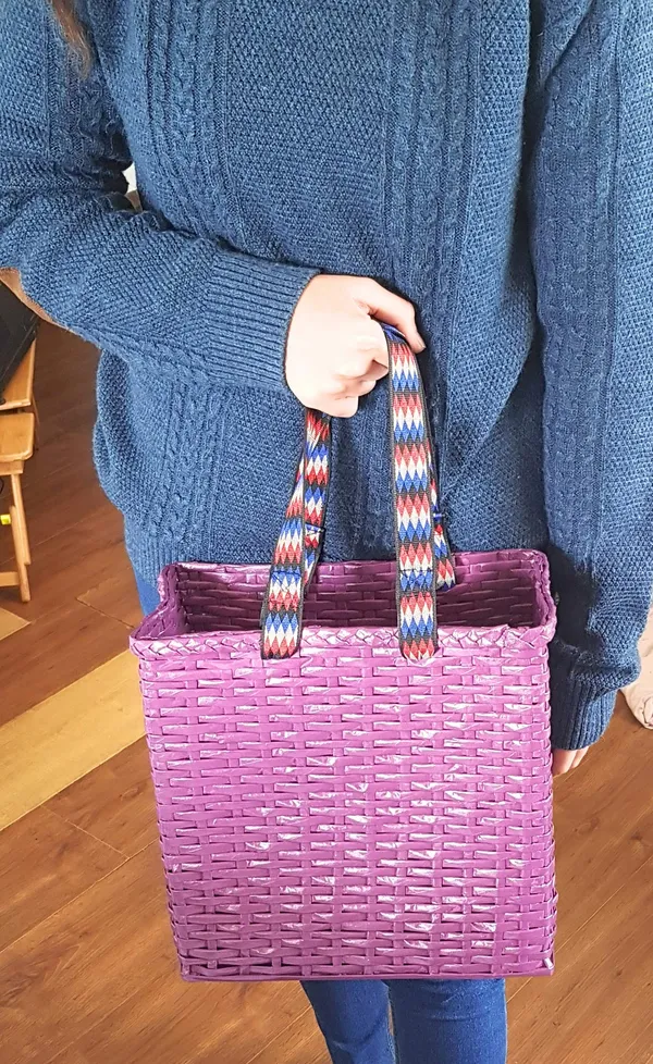 PAPERUS_Unisex_Customizable_Mauve_Carry_Bag_Shopping_Bag_Handbag_for_Carrying_Lunchbox_Tiffin_Water_Bottles_Eco-Friendly_Handmade_of_Paper_Ropes_Size_in_Inches_Ht._11_X_Lth._10_X_Base_5