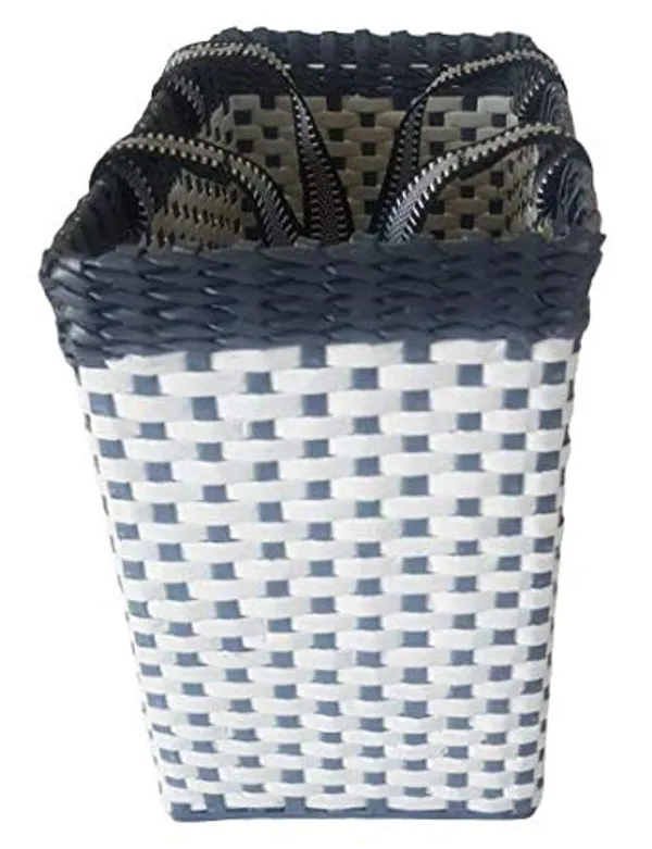 PAPERUS_Sonas_Creation,_White_&_Grey,_Large_Lunch_Bag_for_Office,_Tiffin_Basket,_Picnic_Basket,_Food_Carrier,_Eco-Friendly,_Handmade,_11”_Tall,_14“_Length,_7”_Wide_Base_in_Inches