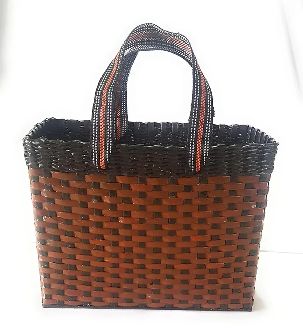 Paperus_Sonas_Creation_Light_&_Dark_Brown,_Carry_Bag,_Picnic_Basket,_Lunch_Bag,_Tiffin_Basket,_Shopping_Bag,_Eco-Friendly,_Handmade,_of_Paper_Ropes_Large_Size_in_Inch_H_11_X_L_14_X_W_7