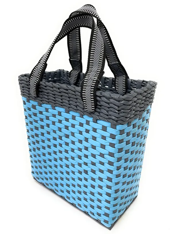 _Paperus,_Small,_Sky_Blue_&_Grey,_Carry_Bag,_Handbag,_Tiffin_Basket,_Lunch_Bag_for_Office,_Rectangular,_Eco-Friendly,_Handmade_of_Paper_Ropes,_in_Inch_11_H,_10_L,_5_Wide_Base,_10_Liter