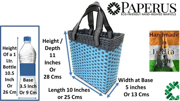 _Paperus,_Small,_Sky_Blue_&_Grey,_Carry_Bag,_Handbag,_Tiffin_Basket,_Lunch_Bag_for_Office,_Rectangular,_Eco-Friendly,_Handmade_of_Paper_Ropes,_in_Inch_11_H,_10_L,_5_Wide_Base,_10_Liter