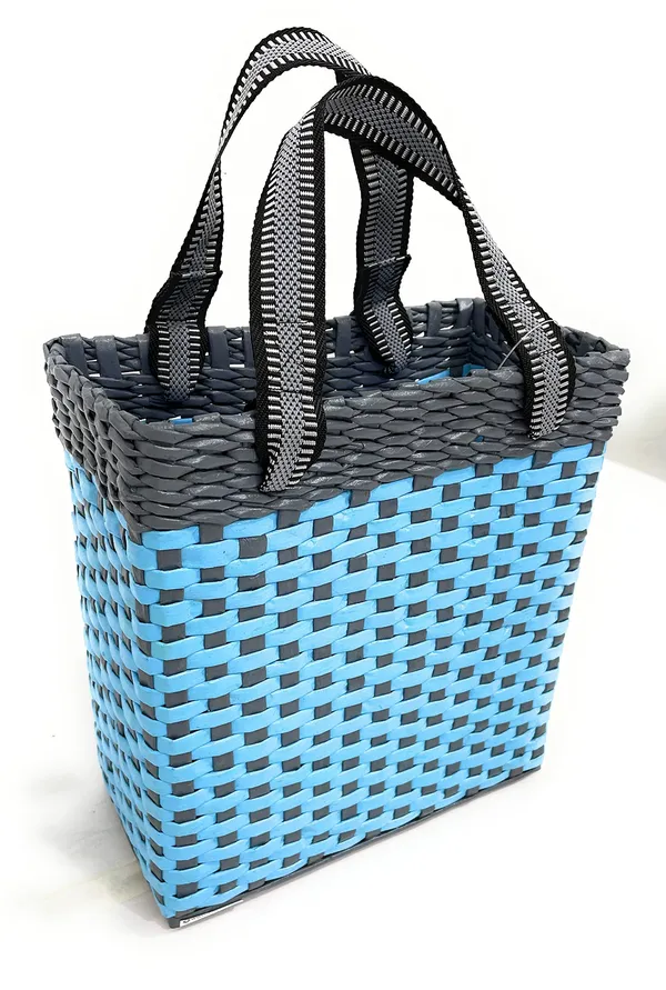 _Paperus,_Small,_Sky_Blue_&_Grey,_Carry_Bag,_Handbag,_Tiffin_Basket,_Lunch_Bag_for_Office,_Rectangular,_Eco-Friendly,_Handmade_of_Paper_Ropes,_in_Inch_11_H,_10_L,_5_Wide_Base,_10_Liter