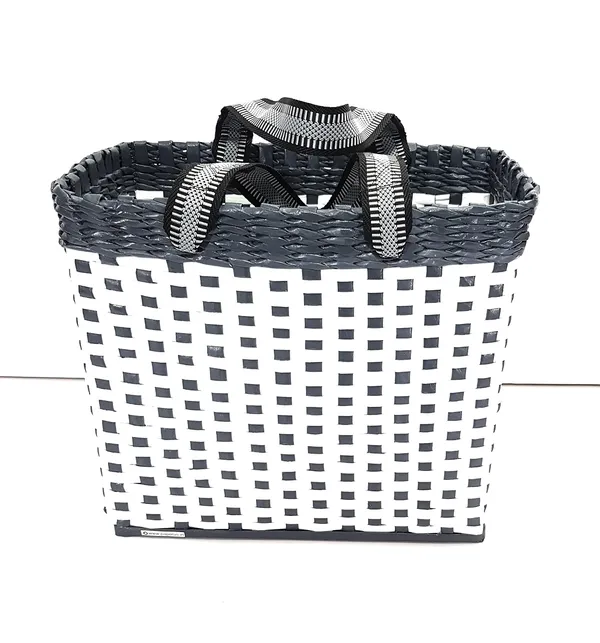 _Paperus,_Medium,_White_&_Grey,_Lunch_Bag,_Picnic_Basket,_Carry_Bag,_Tiffin_Basket_for_Office,_Rectangular,_Eco-Friendly,_Handmade,_of_Paper_Ropes,_in_Inch_11_H,_12_L,_6_Wide_Base
