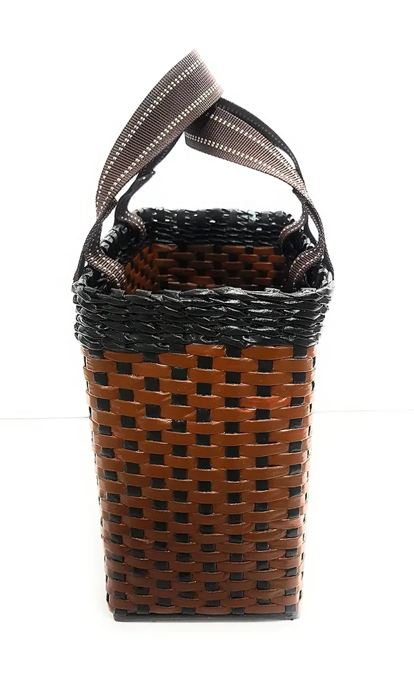 Sonas_Creation_Paperus_Re-usable_Small_Light_&_Dark_Brown_Carry_Bag,_Shopping_Bag,_Tiffin_Basket,_Lunch_Basket,_Eco-Friendly,_Handmade,_of_Paper_Ropes_11_in_Tall_10_in_Length_5_in_Wide_Base