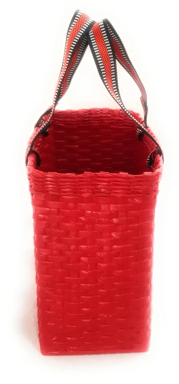 _Paperus,_Medium,_Red,_Lunch_Bag,_Tiffin_Basket_for_Office,_Handbag,_Carry_Bag,_Travel_Bag,_Eco-Friendly,_Handmade,_of_Paper_Ropes,_in_Inches_11_Height,_12_Length_&_6_Wide_Base
