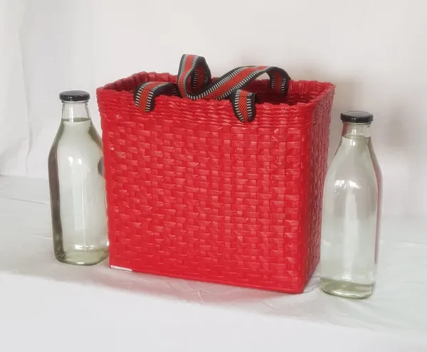 _Paperus,_Medium,_Red,_Lunch_Bag,_Tiffin_Basket_for_Office,_Handbag,_Carry_Bag,_Travel_Bag,_Eco-Friendly,_Handmade,_of_Paper_Ropes,_in_Inches_11_Height,_12_Length_&_6_Wide_Base
