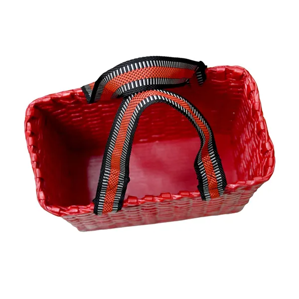 _Paperus,_Medium,_Red,_Lunch_Bag,_Tiffin_Basket_for_Office,_Handbag,_Carry_Bag,_Travel_Bag,_Eco-Friendly,_Handmade,_of_Paper_Ropes,_in_Inches_11_Height,_12_Length_&_6_Wide_Base