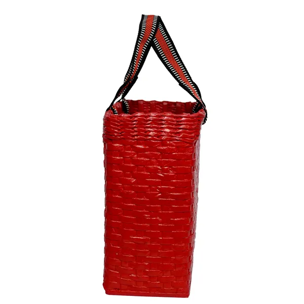 _Paperus,_Medium,_Red,_Lunch_Bag,_Tiffin_Basket_for_Office,_Handbag,_Carry_Bag,_Travel_Bag,_Eco-Friendly,_Handmade,_of_Paper_Ropes,_in_Inches_11_Height,_12_Length_&_6_Wide_Base