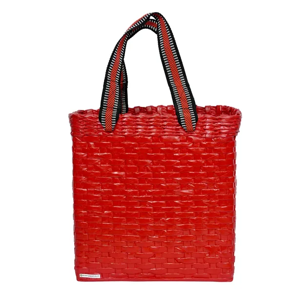 _Paperus,_Medium,_Red,_Lunch_Bag,_Tiffin_Basket_for_Office,_Handbag,_Carry_Bag,_Travel_Bag,_Eco-Friendly,_Handmade,_of_Paper_Ropes,_in_Inches_11_Height,_12_Length_&_6_Wide_Base